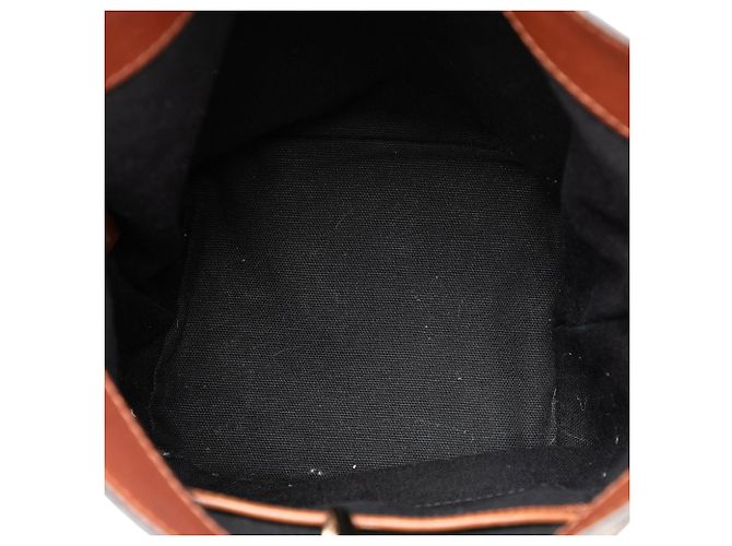 Sac seau Burberry Brown Mini Mega Check Canvas Camouflage Ashby Tassel - vue 4