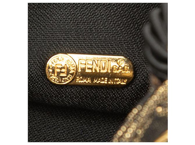 Fendi Brown Zucca Canvas Beuteltasche mit Kordelzug - Ansicht 5