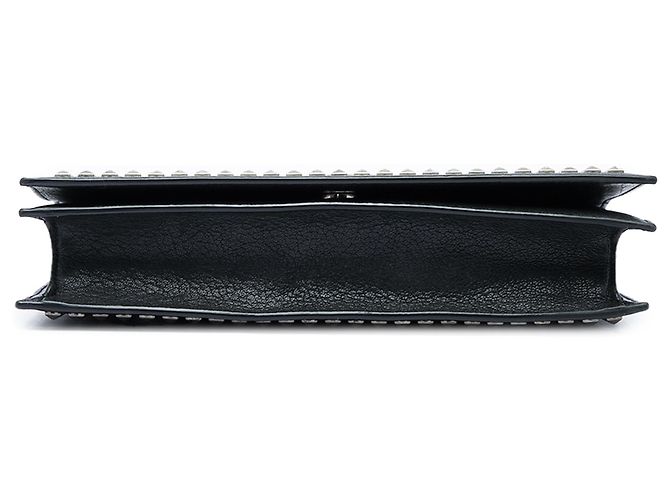 Autre Marque Clutch Monogram in pelle borchiata nera Saint Laurent - vista 3