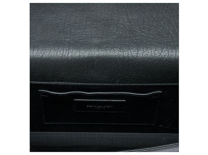 Autre Marque Clutch Monogram in pelle borchiata nera Saint Laurent - vista 4