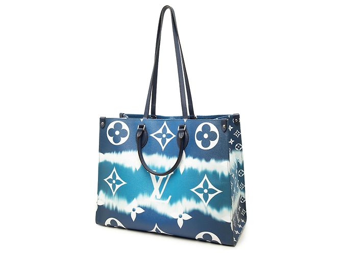 Louis Vuitton Blue Monogram Giant Escale OntheGo GM - vista 2