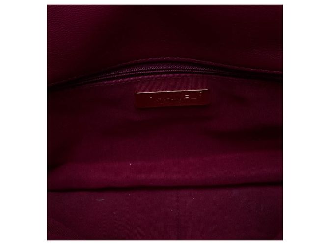 Chanel 19 Flap Large en agneau rouge - vue 5