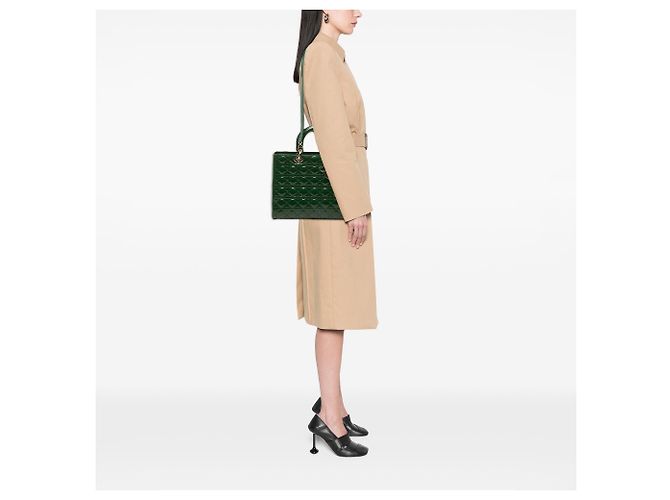 Dior Green Large Patent Cannage Lady Dior - vista 6