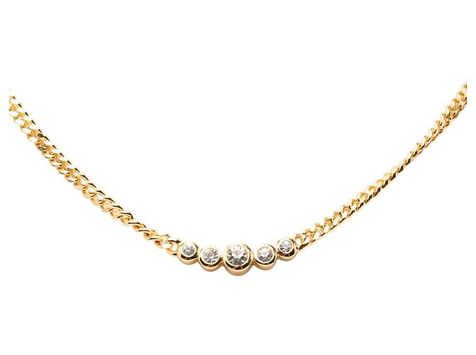 Dior Gold Plated Halskette mit Strass-Anhänger - Ansicht 2