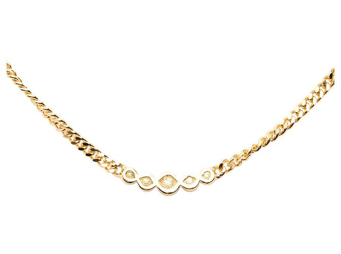 Dior Gold Plated Halskette mit Strass-Anhänger - Ansicht 3