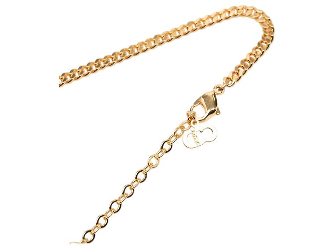 Dior Gold Plated Halskette mit Strass-Anhänger - Ansicht 4