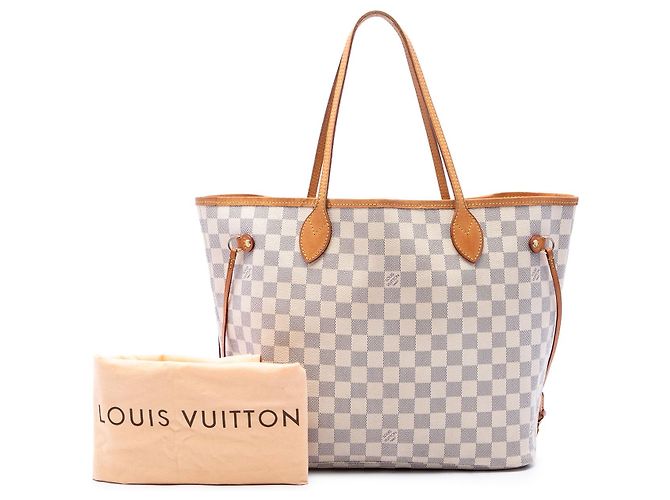Louis Vuitton White Damier Azur Neverfull MM - Ansicht 7