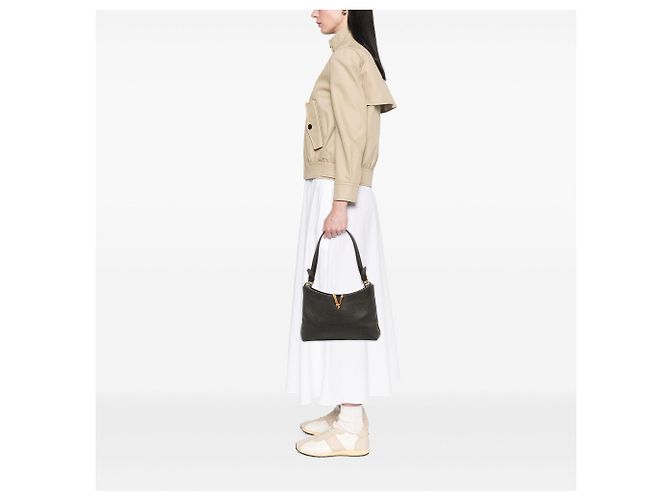 Versace Borsa Hobo Virtus Piccola in Pelle Nera - vista 5