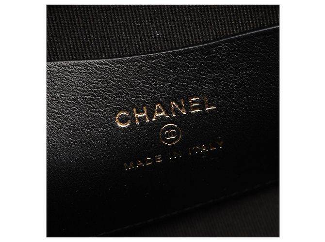 Borsa a tracolla Chanel Leo in pelle d'agnello matelassé nera - vista 5