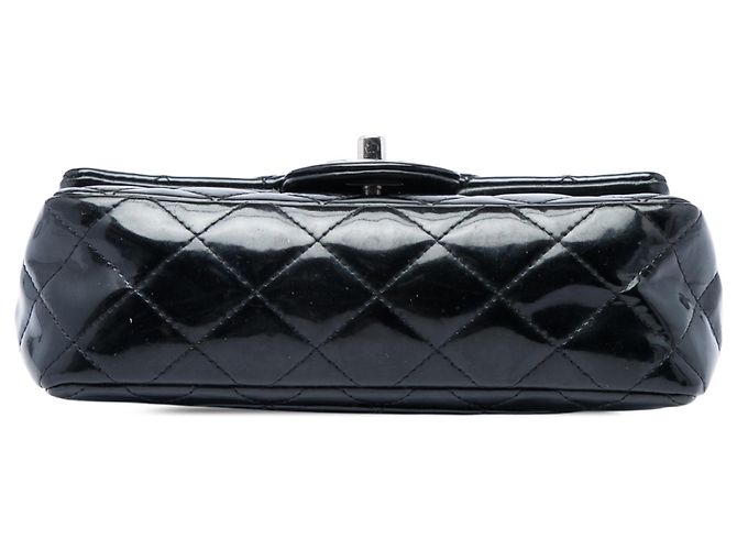 Chanel Black Mini Rectangular Classic Patent Single Flap - vista 3