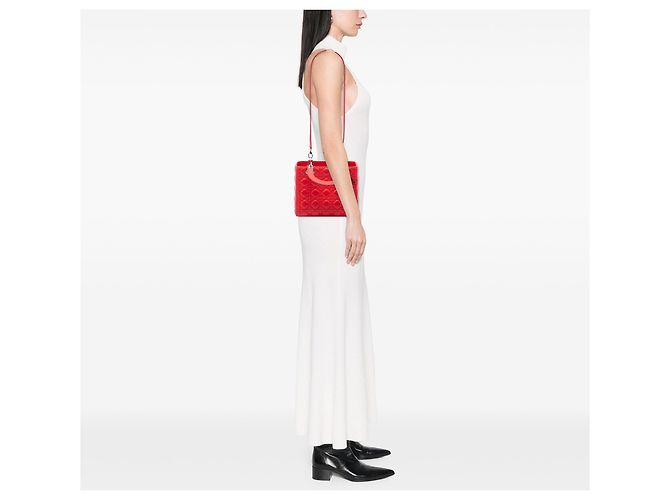 Dior Red Medium Lambskin Cannage Lady Dior - Ansicht 6