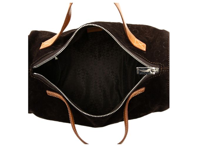Céline Sac à main Celine Brown C Macadam en daim - vue 4
