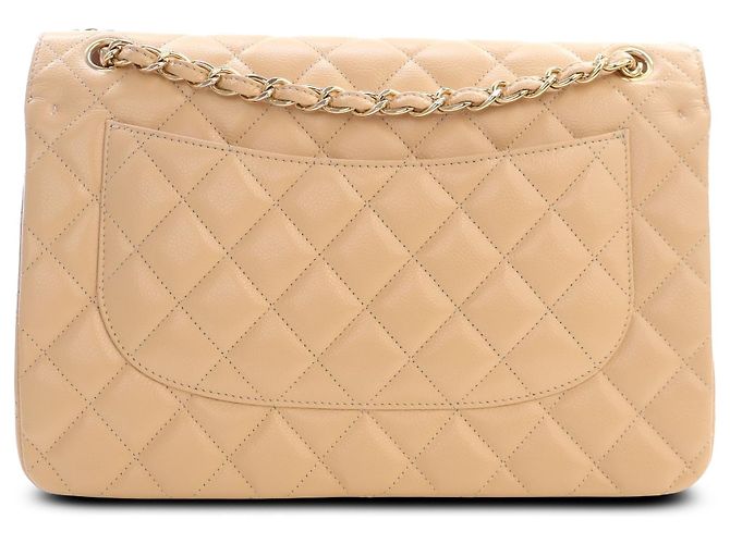 Chanel Beige Jumbo Classic Caviar Double Flap - vista 2