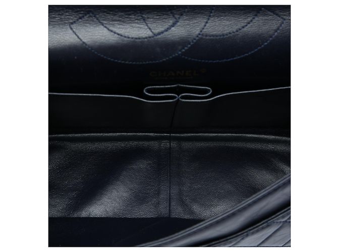 Chanel Blue Quilted Aged Calfskin Reissue 2.55 Double Flap 227 - vista 4