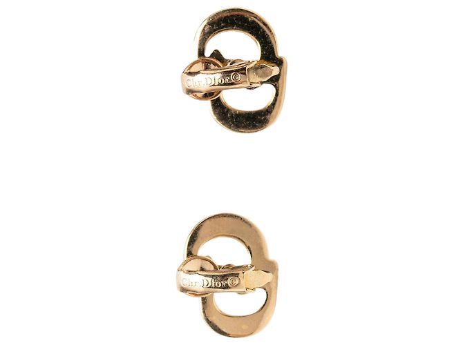 Dior Gold vergoldete CD Logo Clip-On Ohrringe - Ansicht 3
