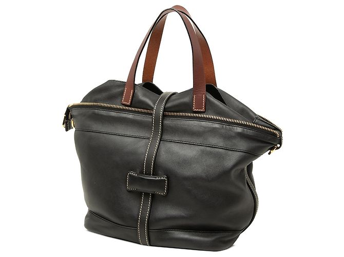 Tote convertible in pelle nera LOEWE - vista 2