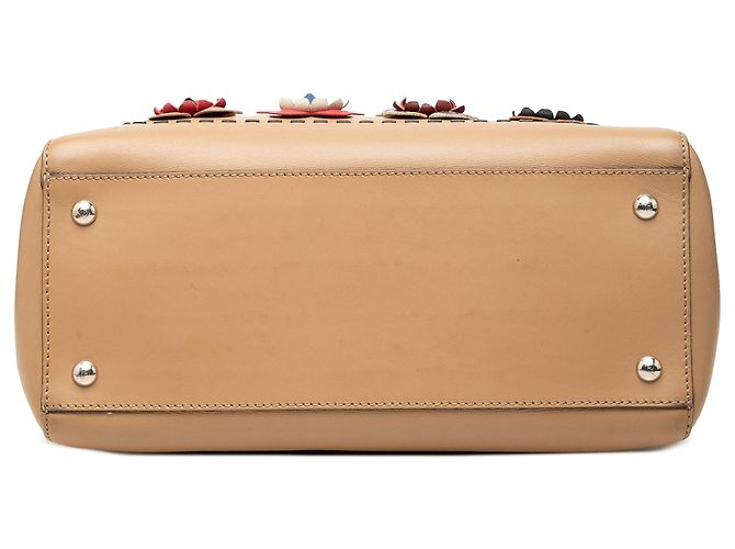 Bolsa Fendi Flowerland Dotcom Medium em couro marrom - vista 3
