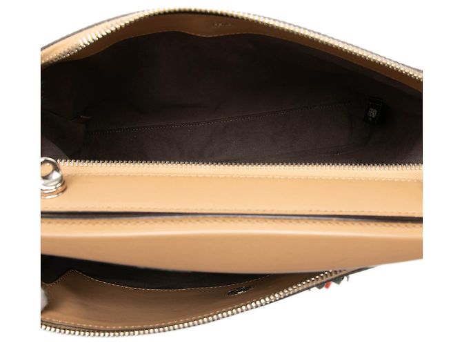 Bolsa Fendi Flowerland Dotcom Medium em couro marrom - vista 4