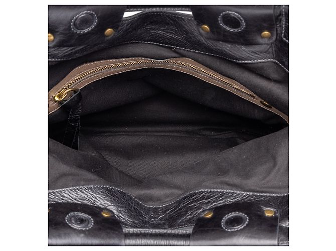 Borsa a tracolla Chloé Bay Large in pelle nera - vista 4