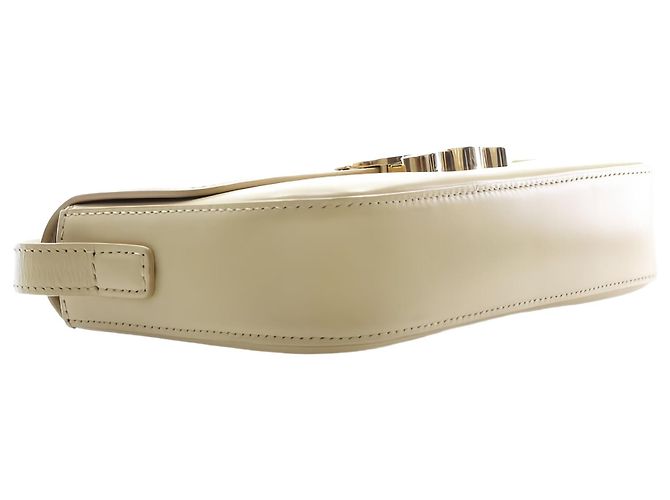Céline Borsa a tracolla Celine Claude in pelle di vitello lucida gialla con Triomphe - vista 15