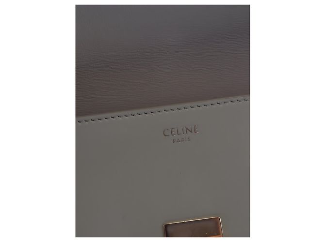 Céline Borsa a tracolla Celine Claude in pelle di vitello lucida gialla con Triomphe - vista 4