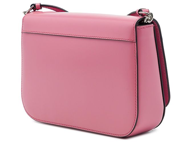 Bolsa Tiracolo com Aba Sybille em Couro Spazzolato Rosa Prada - vista 2