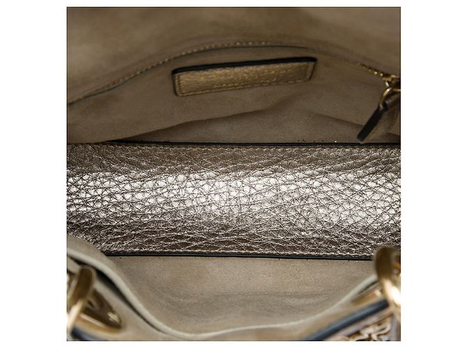 Dior Silver Mini Metallic Crinkled Lambskin Cannage Lady Dior - vista 4