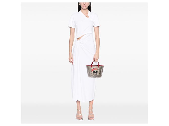 Borsa Tote Bambola GG Supreme per Bambini Gucci Beige - vista 6