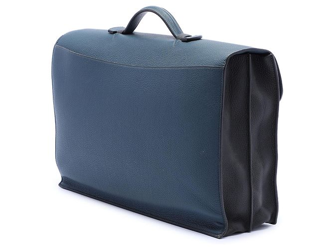 Sac à dépêches Hermès Blue Togo Casaque Sac a Depeches 38 - vista 2