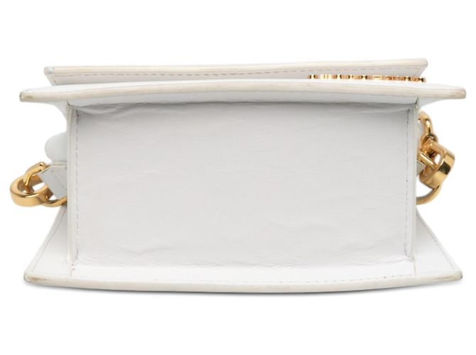 Jacquemus White Leather Le Chiquito Moyen - vista 3