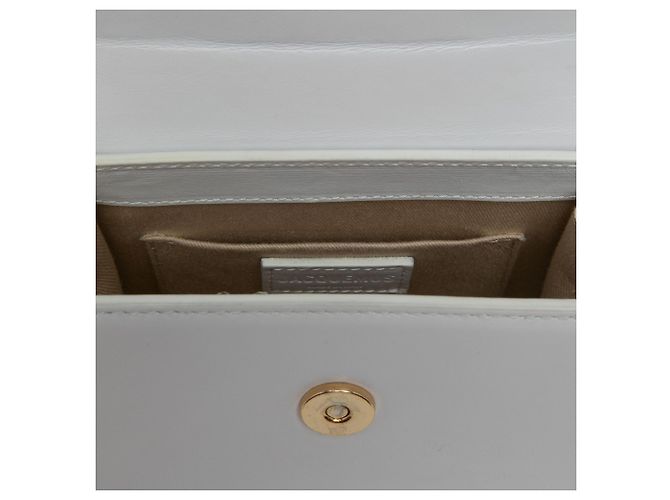 Jacquemus White Leather Le Chiquito Moyen - vista 5