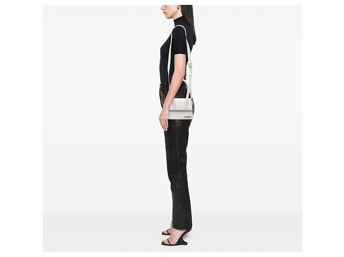 Jacquemus White Leather Le Chiquito Moyen - vista 6