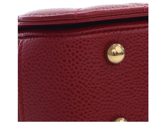 Chanel Red Mini Quilted Lambskin Carry Chic Flap - vista 15