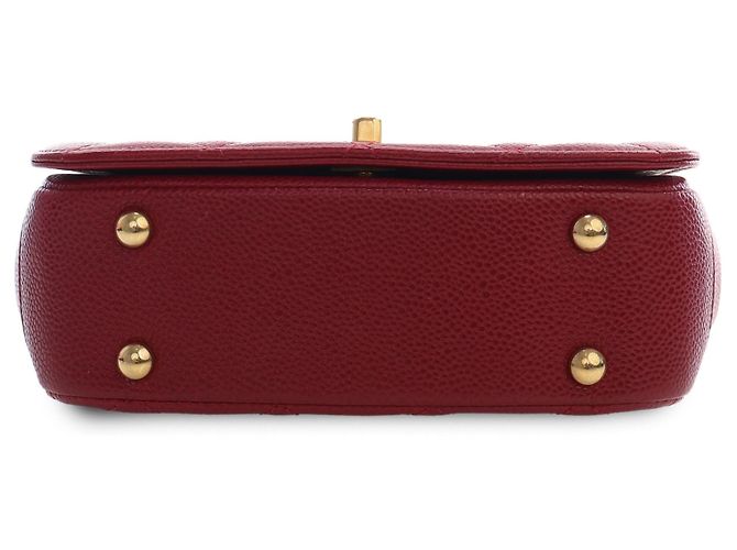 Chanel Red Mini Quilted Lambskin Carry Chic Flap - vista 3