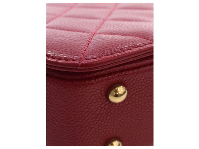 Chanel Red Mini Quilted Lambskin Carry Chic Flap - vista 9