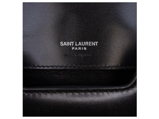 Autre Marque Custodia per telefono Solferino Mini in pelle di vitello nera Saint Laurent - vista 5
