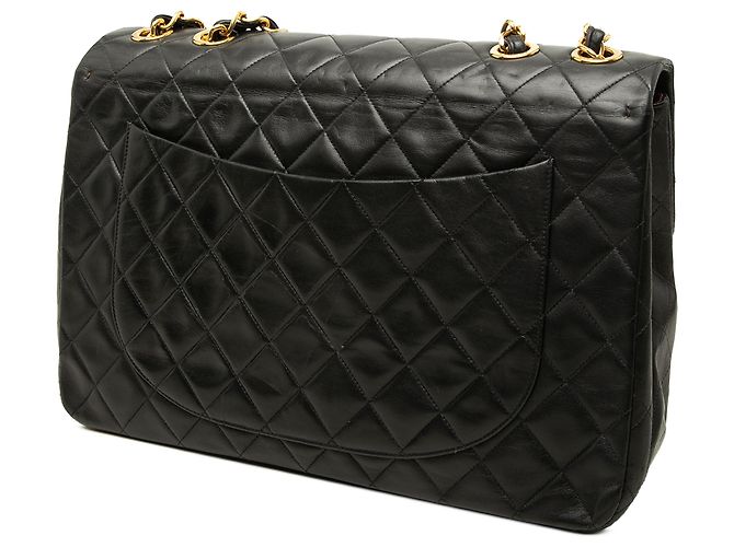 Chanel Black Maxi XL Classic Lambskin Single Flap - vista 2