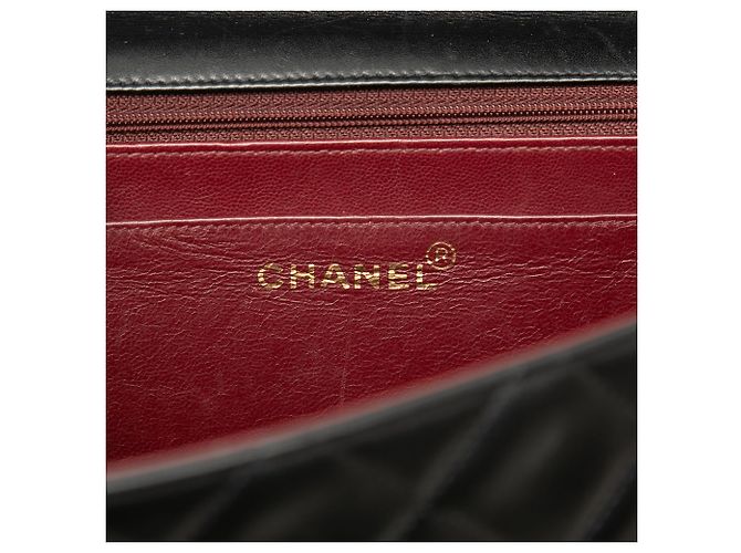 Chanel Black Maxi XL Classic Lambskin Single Flap - vista 5