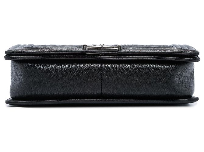 Chanel Black Large Quilted Caviar Boy Flap - Ansicht 3