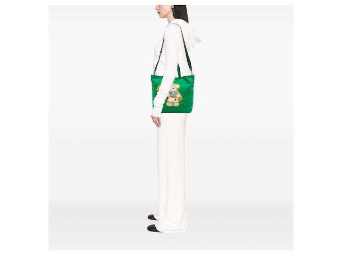 Bolso Tote Prada Green Beijing Olympics Tessuto Teddy Bear - vista 6