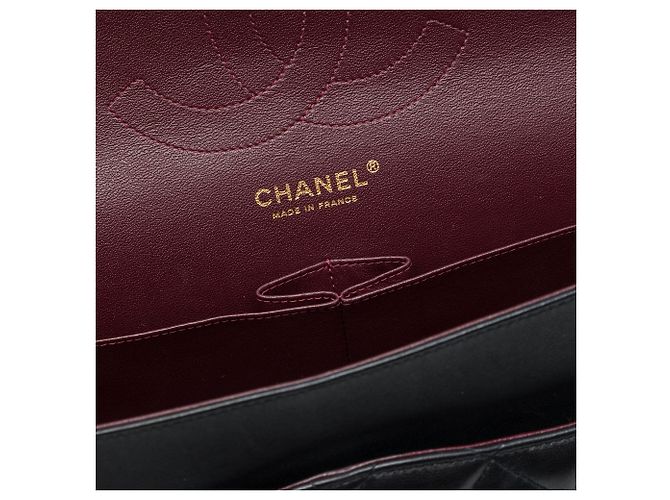 Chanel Black Jumbo Classic Lambskin Double Flap - vista 5