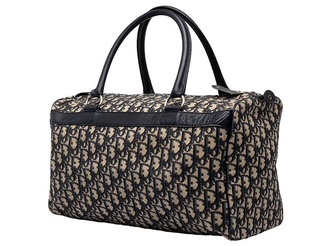 Borsa da viaggio Dior Blue Oblique Canvas - vista 2