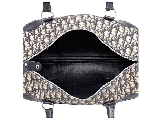 Borsa da viaggio Dior Blue Oblique Canvas - vista 4