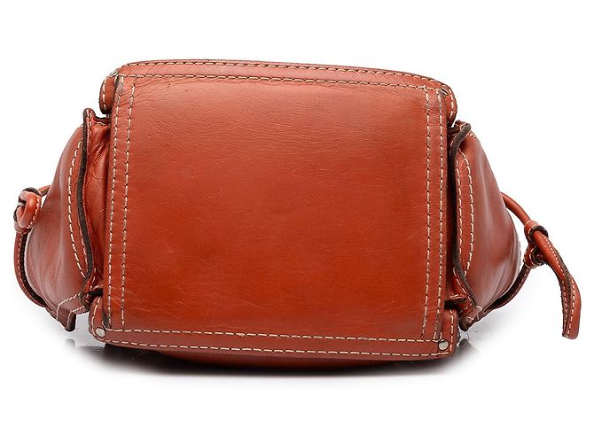 LOEWE Orange Leder Perforated Anagram Punching Tote - Ansicht 3