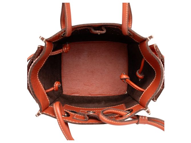 LOEWE Orange Leder Perforated Anagram Punching Tote - Ansicht 4