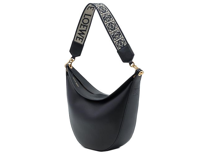 LOEWE Luna Hobo Piccola in Pelle Nera - vista 2