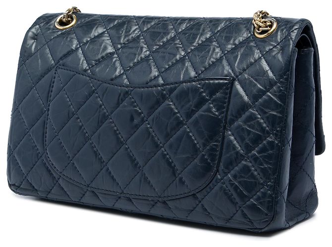 Chanel Blue Quilted Aged Calfskin Reissue 2.55 Double Flap 226 - vista 2