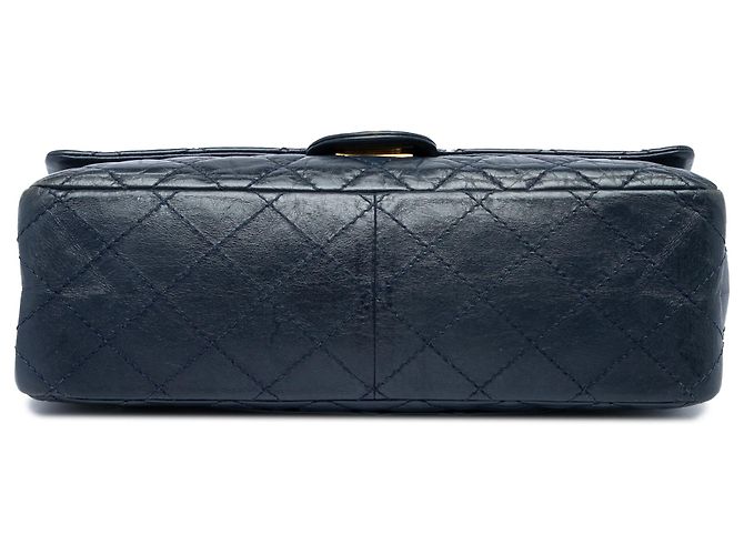 Chanel Blue Quilted Aged Calfskin Reissue 2.55 Double Flap 226 - vista 3