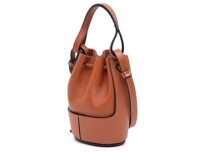 Borsa a secchiello Balloon Nano in pelle marrone LOEWE - vista 2