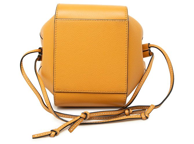 LOEWE Orange Mini Hammock Lederbeutel mit Kordelzug - Ansicht 3